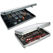 Aluminium verzamel vitrines