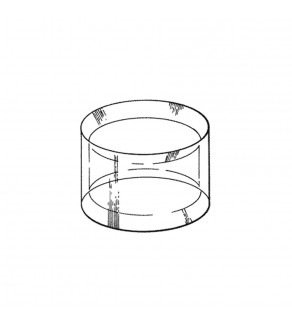 Transparante acrylglas ringsokkel Ø 15 mm. / H 6 mm