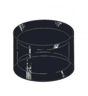 Zwarte acrylglas ringsokkel Ø 30 mm. / H 20 mm.