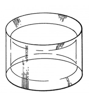 Transparante acrylglas ringsokkel Ø 40 mm. / H 25 mm.