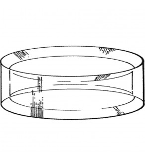 Transparante acrylglas ringsokkel Ø 75 mm. / H 32 mm