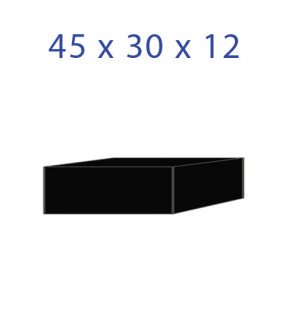 Acrylglas sokkel zwart 45x30x12mm.