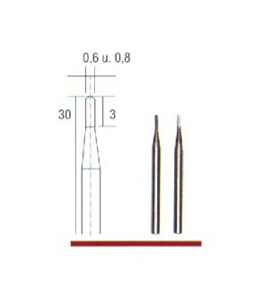 Hardmetaal freesboren (speerboren) Ø 0,6 & 0,8 mm.