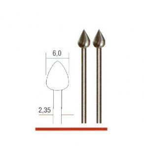 Freesstift staal vlamform Ø 6,0 mm.