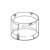 Transparante acrylglas ringsokkel Ø 25 mm. / H 12 mm.