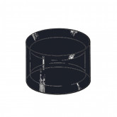 Zwarte acrylglas ringsokkel Ø 25 mm. / H 12 mm.