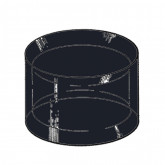 Zwarte acrylglas ringsokkel Ø 30 mm. / H 20 mm.