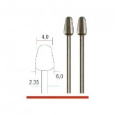 Freesstift staal kegelvorm Ø 4,0-6,0 mm.