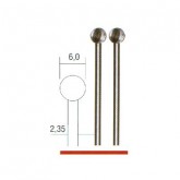 Freesstift staal kogelvorm Ø 6,0 mm.