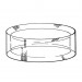 Transparante acrylglas ringsokkel Ø 55 mm. / H 27 mm