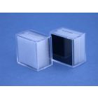 Edelsteendoos 28 x 28 x 19 mm. wit en zwart
