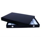 Edelsteen cassette, 40 glasdoosjes 30x30x17 mm.