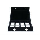 Edelsteencassette, 12 plasticdoosjes 28x28x19 mm