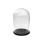 Glazen stolp Ø 205 mm. / H 305 mm. + kunststof sokkel 