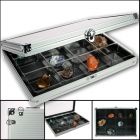 Alu. verzamel vitrine  295x203 mm. - 12 vaks