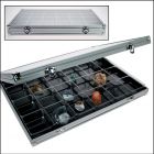 Alu. verzamel vitrine - 45 vaks H