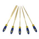 Set van 5 diamantvijlen 180 x 4 mm.