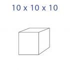 Acrylglaskubus 10 x 10 x 10 mm.