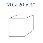 Acrylglaskubus 20 x 20 x 20 mm.