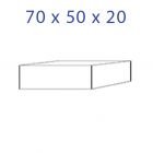 Acrylglas Sokkel 70 x 50 x 20 mm.