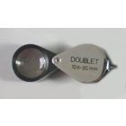 Inslagloupe 10x vergr. doublet Ø 20 mm.