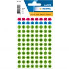 Zelfklevende etiketten, rond Ø 8mm, 3 x genummerd 1 - 160