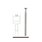 Diamant slijpstift lensvorm Ø 5,0 mm.