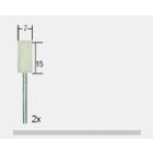 Proxxon Micromot Viltpolijststift cilindervorm Ø 7 x 15 mm.