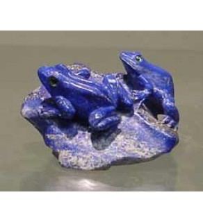 Kikkerpaar van Lapis Lazuli (verkocht)