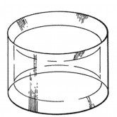 Transparenter Acrylglass Ringsockel Ø 40 mm. / H 25 mm