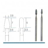 Silicium Carbid Schleifstift Geschoss- und Zylinderform Ø 2,5 mm