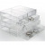 Transparente Schubladen-Element 4 kleinen und 2 großen Schubladen