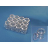 Plastic box with 12 containers