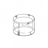 Transparent acrylic glass ring display Ø 15 mm. / H 6mm