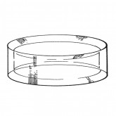 Transparent acrylic glass display ring Ø 40 mm. / H 12 mm.