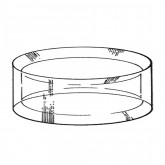 Transparent acrylic glass display ring Ø 55 mm. / H 27 mm