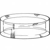 Transparent acrylic glass display ring Ø 75 mm. / H 32 mm