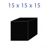 Acrylic Glass Cube Black 15x15x15mm