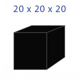 Acrylic Glass Cube Black 20x20x20mm.