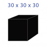 Acrylic Glass Cube Black 30x30x30mm.