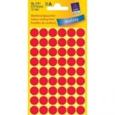 Self-adhesive labels, round Ø 12mm, red 240 Pcs.