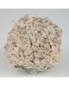 Kwarts met Rhodochrosiet en Pyriet - Kosovo