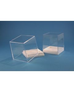 Plastic doosje 50 x 50 x 55 mm, witte bodem