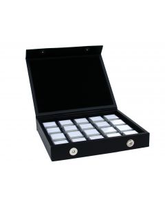 Edelsteencassette, 20 plasticdoosjes 28x28x19 mm.