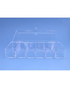 Vakkendoos 210 x 120 x 36 mm. met 6 vakken