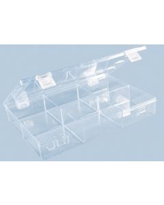 Vakkendoos 335 x 225 x 55 mm. met 6 vakken