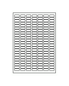 Etiketten 25 x 12 mm. op A4-pagina