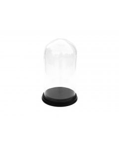 Glazen stolp Ø 103 mm. / H 178 mm. + Houten sokkel