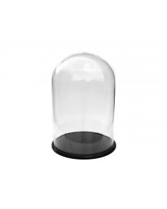 Glazen stolp Ø 205 mm. / H 305 mm. + kunststof sokkel 