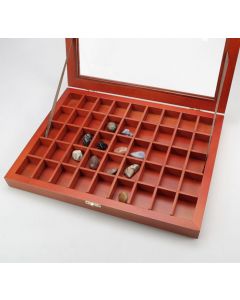 Luxe Houten Showvitrine 395x305 mm. - 45 vakken